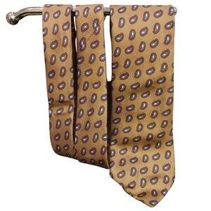 JOS.A.Banks Men's OS Silk Brown/Red/Blue Paisley Tie
